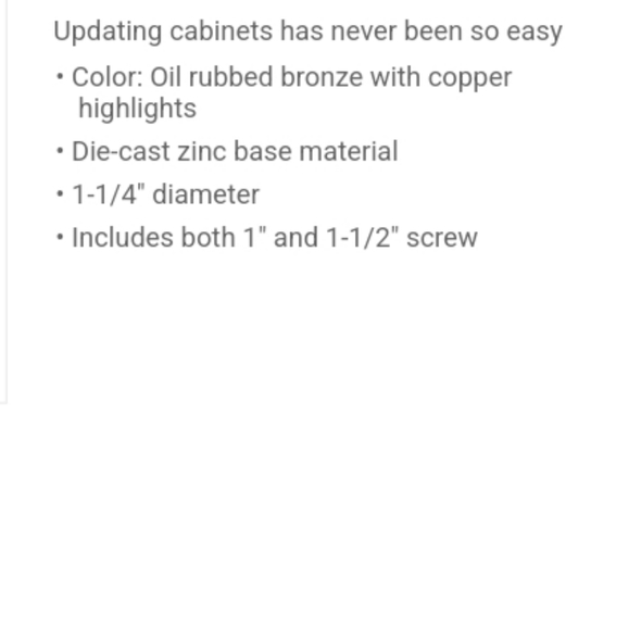 Lot Of 12 Liberty Garrett Oil Rubbed Bronze Cabinet Knobs With Copper Highlights - Picture 8 of 9